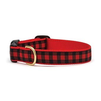 Up Country Red Buffalo Check Dog Collar