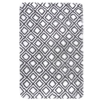 Garvee Washable Modern Soft Fluffy Irregular Blocks Pattern Area Rug for Indoor use