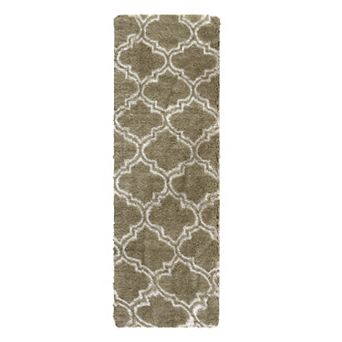 Garvee Soft Fluffy Geometric Washable Area Rug Non Slip Carpet for Home Decor