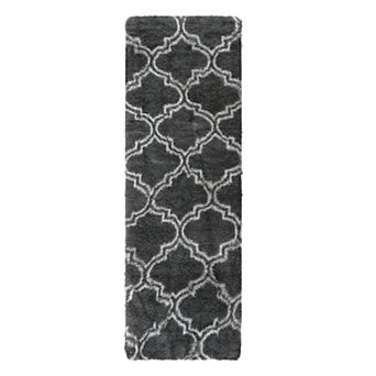 Garvee Soft Fluffy Geometric Washable Area Rug Non Slip Carpet for Home Decor