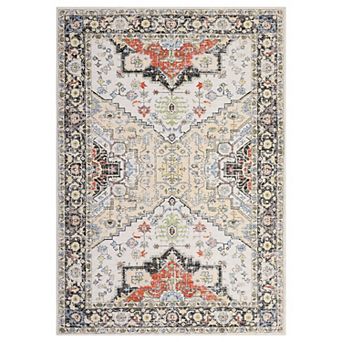 Garvee Machine Washable Vintage Distressed Floral Area Rug Non Slip Capert for Decor