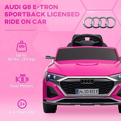 Qaba Audi Q8 e-tron Sportback Licensed 12V Kids Ride on Car
