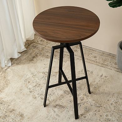 Glitzhome Bistro Pub Table Round Bar Height Cocktail Table