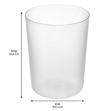 iDesign 2-pc. Round Plastic Bathroom Trash Can Set