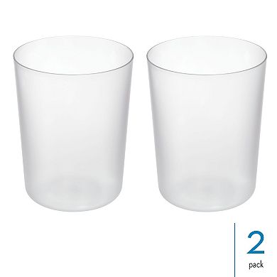 iDesign 2-pc. Round Plastic Bathroom Trash Can Set