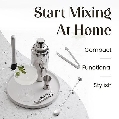 Zulay Kitchen Bartender Kit 9-Piece Bar Set Cocktail Shaker Set