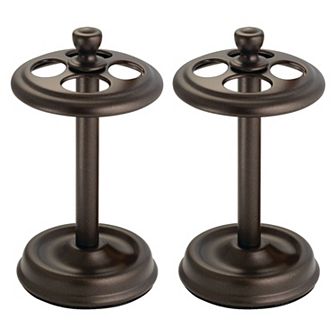 iDesign 2 pc Bronze Toothbrush Holder Set