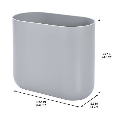 iDesign 2-pc. Oval Plastic Bathroom Trash Can Set