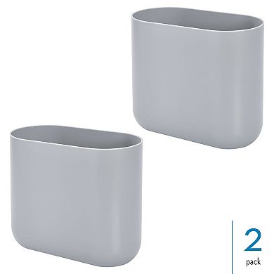 iDesign 2-pc. Oval Plastic Bathroom Trash Can Set