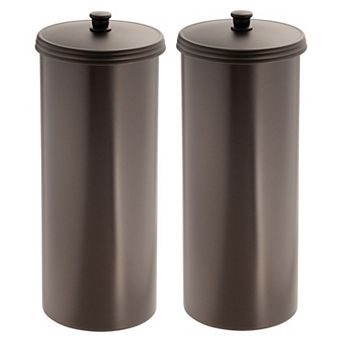 iDesign 2 pc Toilet Paper Canister with Lid Set