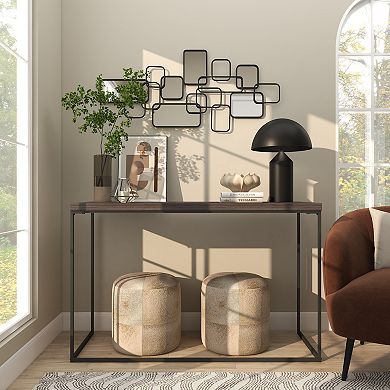 CosmoLiving by Cosmopolitan Metal Overlapping Rectangle Wall Mirror with Wire Rod Outlines