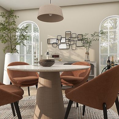 CosmoLiving by Cosmopolitan Metal Overlapping Rectangle Wall Mirror with Wire Rod Outlines