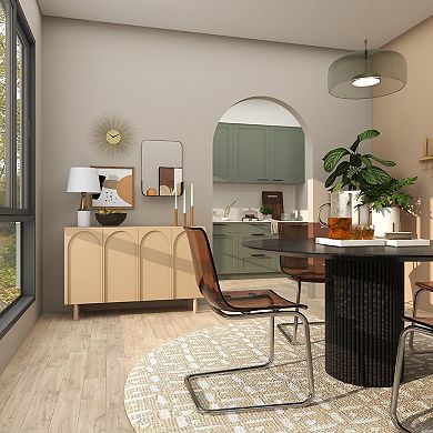 CosmoLiving by Cosmopolitan Metal Wall Mirror with Shelf