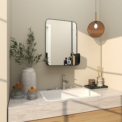 CosmoLiving by Cosmopolitan Metal Wall Mirror with Shelf
