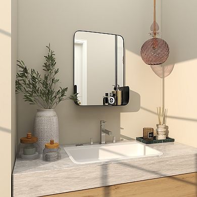 CosmoLiving by Cosmopolitan Metal Wall Mirror with Shelf