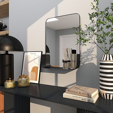 CosmoLiving by Cosmopolitan Metal Wall Mirror with Shelf