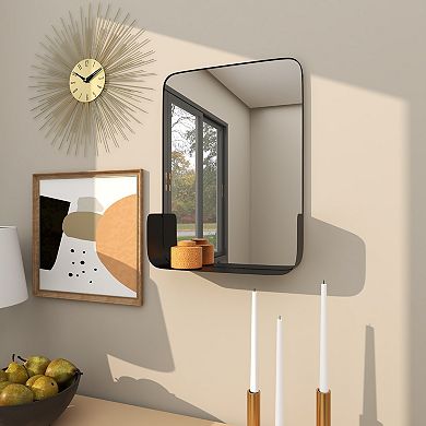 CosmoLiving by Cosmopolitan Metal Wall Mirror with Shelf
