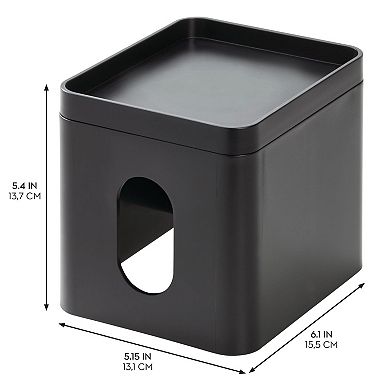 iDesign 2-pc. Black Square Tissue Box Cover Set