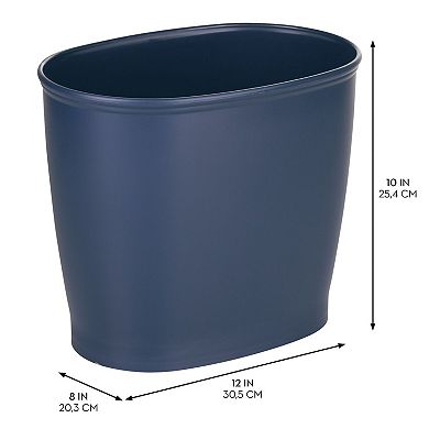 iDesign 2-pc. Bronze Oval Plastic Bathroom Trash Can Set