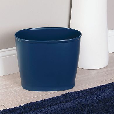 iDesign 2-pc. Bronze Oval Plastic Bathroom Trash Can Set