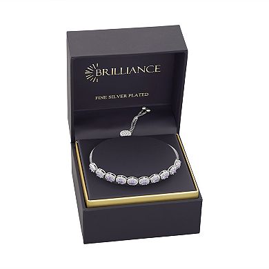 Brilliance Multi Oval Cubic Zirconia Adjustable Bracelet