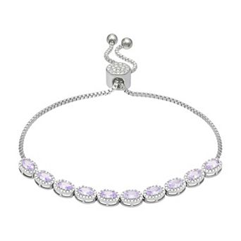 Brilliance Multi Oval Cubic Zirconia Adjustable Bracelet