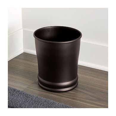 iDesign 2-pc. Round Bronze Steel Bathroom Trash Can Set