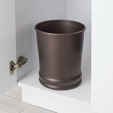 iDesign 2-pc. Round Bronze Steel Bathroom Trash Can Set