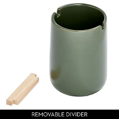iDesign 2-pc. Toothbrush Holder with Removable Wood Divider Set