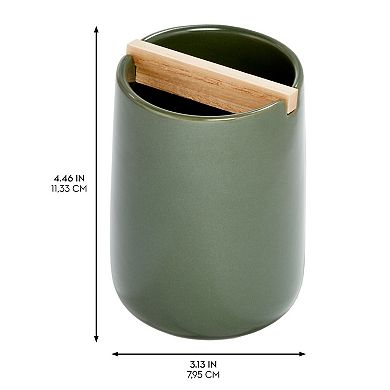 iDesign 2-pc. Toothbrush Holder with Removable Wood Divider Set