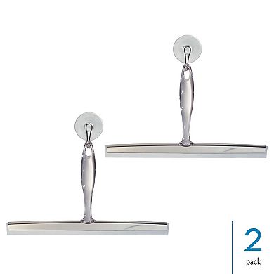 iDesign 2-pc. Zia Bathroom Shower Squeegee with Wall Hook Set