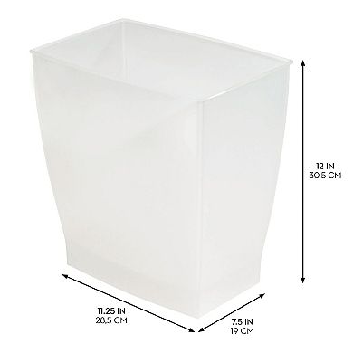 iDesign 2-pc. Small Rectangular Bathroom Trash Can Set