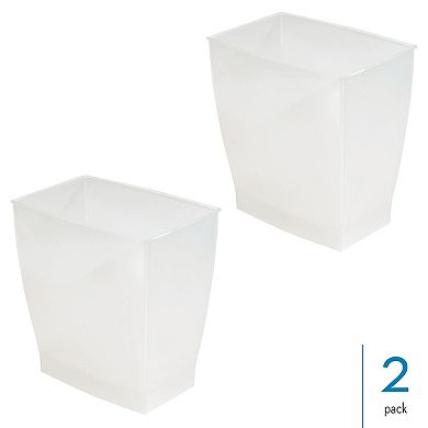 iDesign 2-pc. Small Rectangular Bathroom Trash Can Set