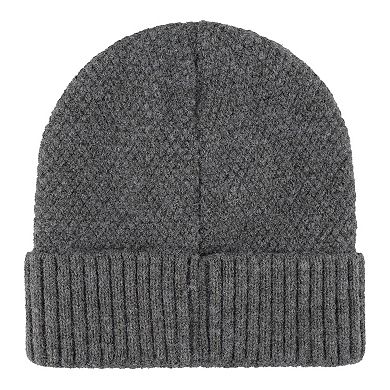 Men's Dockers Marled Seed Stitched Beanie With Rib Knit Cuff