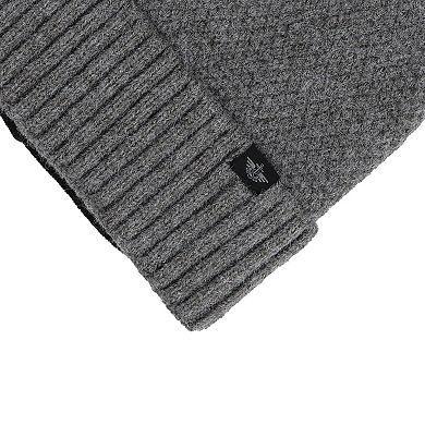 Men's Dockers Marled Seed Stitched Beanie With Rib Knit Cuff