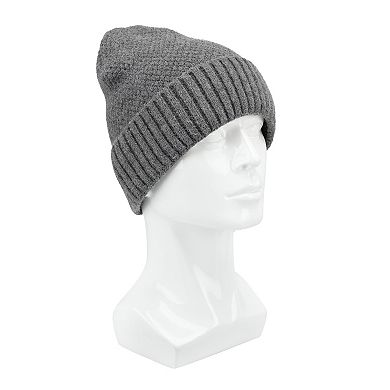 Men's Dockers Marled Seed Stitched Beanie With Rib Knit Cuff