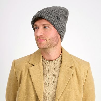 Men's Dockers Marled Seed Stitched Beanie With Rib Knit Cuff