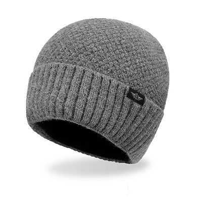 Men's Dockers Marled Seed Stitched Beanie With Rib Knit Cuff