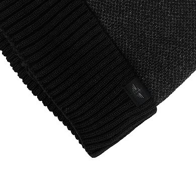 Men's Dockers Microcheck Beanie With Fleece Lining