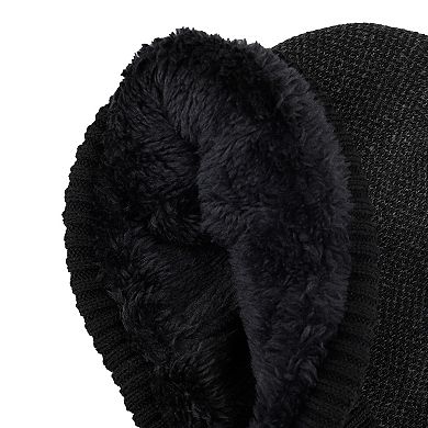 Men's Dockers Microcheck Beanie With Fleece Lining