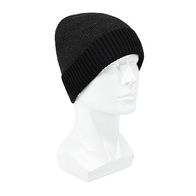 Men's Dockers Microcheck Beanie With Fleece Lining