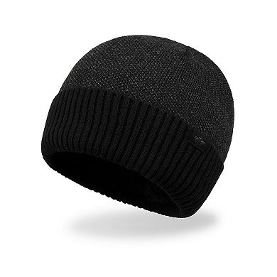 Men's Dockers Microcheck Beanie With Fleece Lining