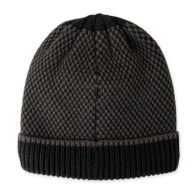 Men's Dockers Sherpa Lined Intarsia Knit Beanie with Rib Knit Cuff