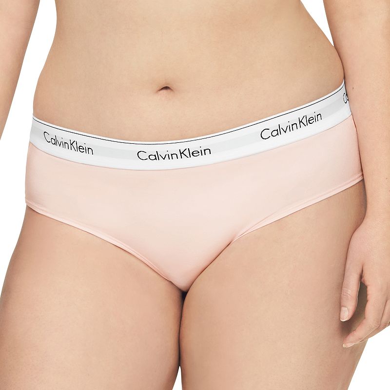Plus Size Calvin Klein Modern Cotton Hipster Panty QF5118- Size 2x, Women's, Size: 2XL, Nymphs Thigh