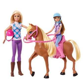 Barbie Horse & Doll 5 pc Set with Helmets & Riding Accessories
