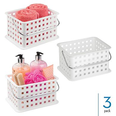 iDesign 3-pc. Plastic Portable Shower Basket with Handle Set