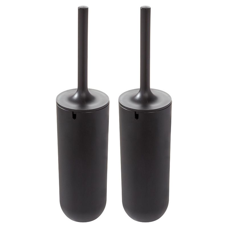 idesign 2-pc. toilet brush holder set, black