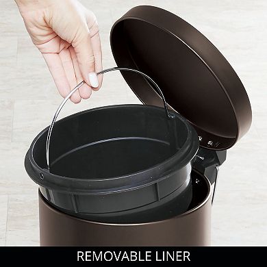 iDesign 2-pc. Bronze Bathroom Step Trash Can Set