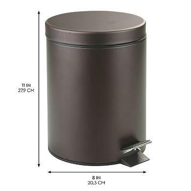 iDesign 2-pc. Bronze Bathroom Step Trash Can Set