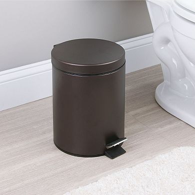 iDesign 2-pc. Bronze Bathroom Step Trash Can Set